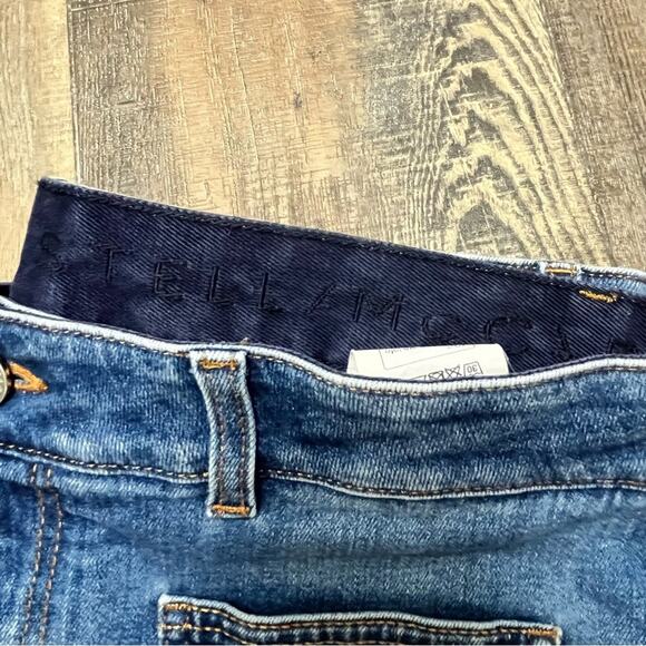 Stella McCartney Flare Jeans Chic Quiet Luxury Raw Hem Italy Women's Size 31 - Picture 4 of 9